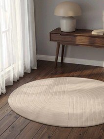 Vikosa, Kusový koberec Vikosa Arcura 106269 Cream White kruh, 120x120 (priemer) kruh, biela, obývacia izba