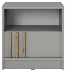 NOČNÝ STOLÍK LETIZIA S LAMELAMI SIVÁ