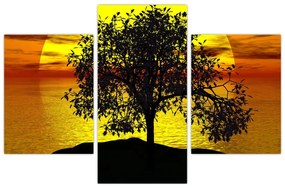 Obraz siluety stromu (90x60 cm)