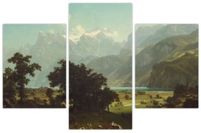 Obraz - Albert Bierstadt, Lake Lucerne, reprodukcia (90x60 cm)