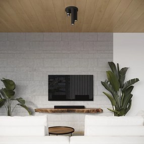 Stropné svietidlo Lagos, 3x čierne kovové tienidlo