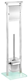 WENKO 22992100 - WC kefa DEBAR 18x73 cm nerez/satin/biela