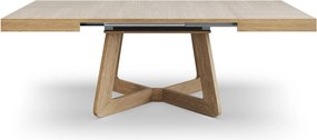 Hranatý rozkladací jedálenský stôl OLIA dubová dyha 130-230 cm