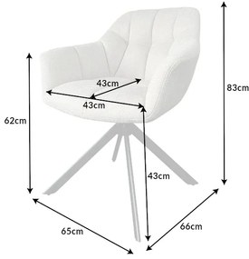 Stolička Papillon champagne otočná