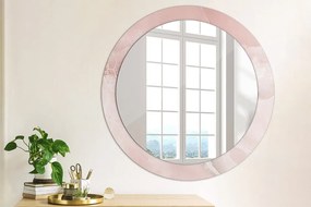 Okrúhle ozdobné zrkadlo na stenu Ružový kameň fi 80 cm