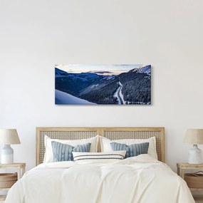 Obraz zasneženého svahu (120x50 cm)