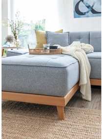 Svetlomodrá rozkladacia pohovka do "U" Miuform Dazzling Daisy, pravý roh