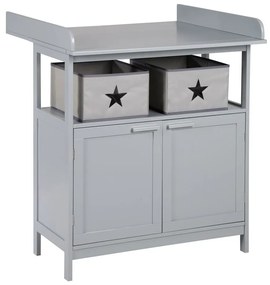 Sivá detská komoda s prebaľovacím pultom 87x100x75 cm Hamburg – Roba