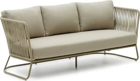 Kaki oceľová záhradná pohovka Saconca – Kave Home