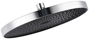 KIELLE Oudee horná sprcha 1jet, priemer 260 mm, so sprchovým ramenom 350 mm, chróm/čierna, 20102SE0