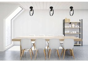 Stropné svietidlo Haga Ring, 1x transparentné sklenené tienidlo