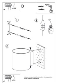 Nástenné svietidlo Orbis, 1x béžové betónové tienidlo