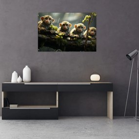 Obraz - Opičky (90x60 cm)