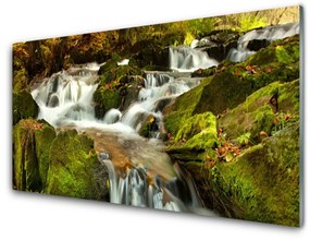 Sklenený obklad Do kuchyne Vodopád skaly príroda 120x60 cm