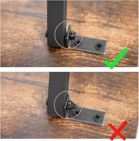 Sada 2 ks odkládacích skládacích stolků Vasagle Abby hnědá/černá