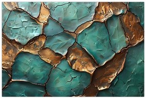 Obraz - Zeleno-zlatá maľba (90x60 cm)
