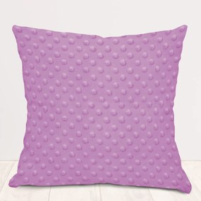 Biante Detská obliečka na vankúš Minky TOP 3D bodky MKP-053 Fialová lila 35 x 45 cm