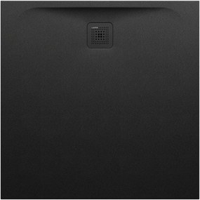 LAUFEN Pro štvorcová sprchová vanička z materiálu Marbond, odtok na boku, 1000 x 1000 x 33 mm, čierna matná, H2119520800001