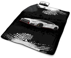 Sablio Plážová deka Nissan GTR 35 Čierny: 200x140 cm