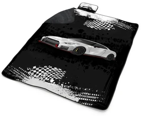 Sablio Plážová deka Nissan GTR 35 Čierny: 200x140 cm