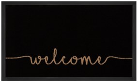 Hanse Home, Protišmyková rohožka Welcome 103796 Anthracite Creme – na von aj na doma, 45x75, šedá, chodba / predsieň