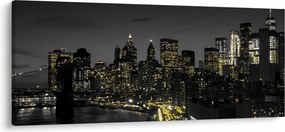 Obraz nočnej metropoly (120x50 cm)