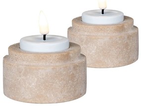 Kamenné svietniky na čajovú sviečku v súprave 2 ks – House Nordic