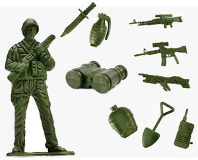 KIK Sada vojenských figurek 307el.