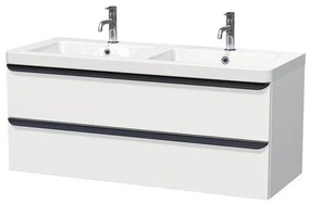 Kúpeľňová skrinka s umývadlom Naturel Pavia 120x53x49 cm biela mat PAVIA3120ZCE, 1 ks