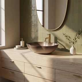 Rea Pearl, umývadlo na dosku 505x380x135 mm, béžová-hnedá-Ombre, REA-U0629