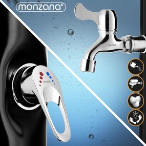 InternetovaZahrada Záhradná solárna sprcha Bow Black 20 L