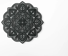 drevko Drevená mandala Šťastie Rozmer obrazu: 115 x 115 cm, Farba dekorácie: Čierna