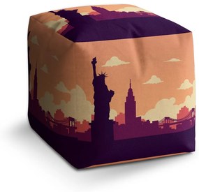 Sablio Taburet Cube New York Socha slobody Art: 40x40x40 cm
