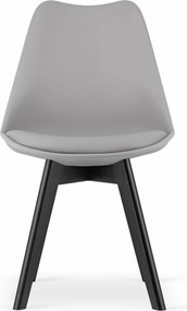AKCIA Svetlosivá stolička BALI MARK s čiernymi nohami II. akosť