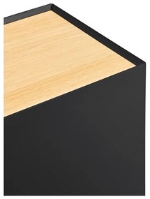 Čierna komoda Teulat Arista, šírka 165 cm