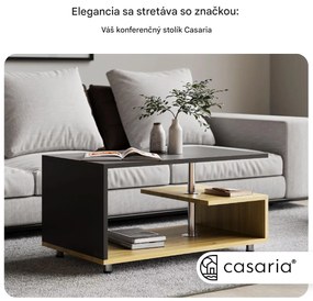 InternetovaZahrada Konferenčný stolík Orlando 95x55x50 cm - drevo/sivá