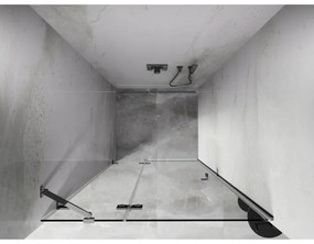 Mexen, Mexen Lunar ľavé výklopné sprchové dvere 100 cm, transparentné, chróm - 834-100-000-01-00-L