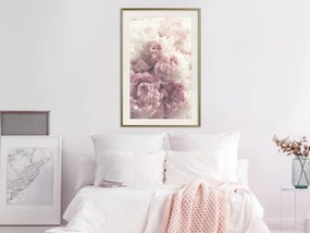 Artgeist Plagát - Delicate Peonies [Poster] Veľkosť: 20x30, Verzia: Čierny rám s passe-partout