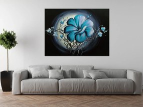 Gario Ručne maľovaný obraz Modrá živá krása Rozmery: 120 x 80 cm