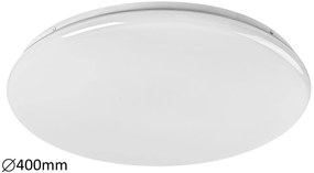 RABALUX LED stropné stmievateľné svietidlo DANNY, 36W, 3000K–6500K, lesklá biela, 40cm, guľaté