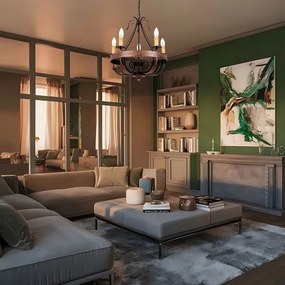 Luster na reťazi LOARA 5xE14/60W/230V