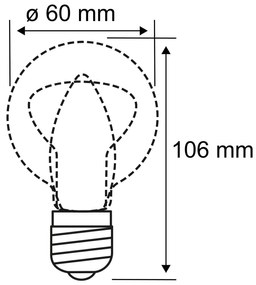 LED E27 7,5 W filament 2 700 K číra stmievateľná