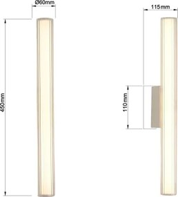 Kúpeľňové osvetlenie zrkadla LINEA LED/8W/230V 3000/4000/6000K IP44 45 cm biele