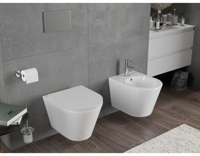Mexen Rico, závesná WC misa 490x360x370 mm, Rimless Tornádo, biela lesklá, 3372XX00T