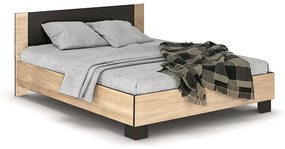 NABBI Verify LB-140 manželská posteľ s roštom 140x200 cm dub sonoma / wenge
