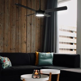 Čierne LED stropné svietidlo ø 15 cm Zarautz – SULION