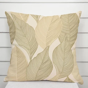 Biante Zamatová obliečka na vankúš Tamara TMR-046 Prírodné popínavé listy na krémovom 70 x 90 cm