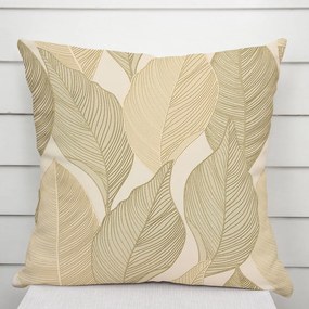 Biante Zamatová obliečka na vankúš Tamara TMR-046 Prírodné popínavé listy na krémovom 35 x 45 cm
