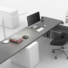 Kancelársky prístavný kontajner BLOCK, 400 x 800 x 710 mm, 4 zásuvky, dub prírodný