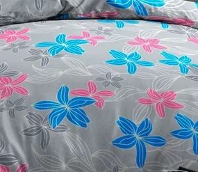 Krepové bavlnené obliečky Homa LOREA FLOWER 2-dielna sada 140x200 cm